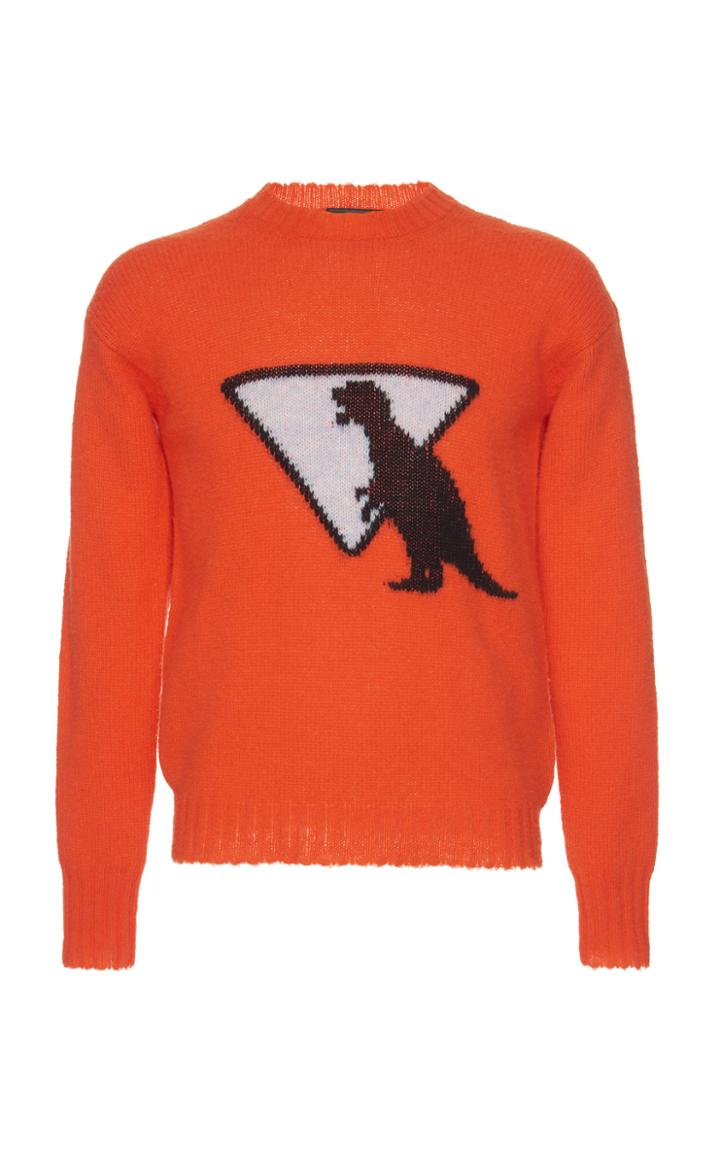 Prada Intarsia-knit Wool Sweater