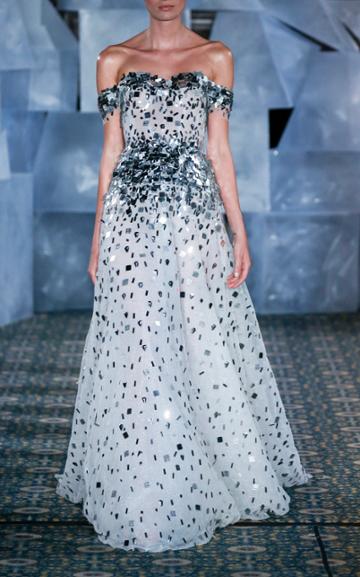 Mira Zwillinger Lenny Off-the-shoulder Gown