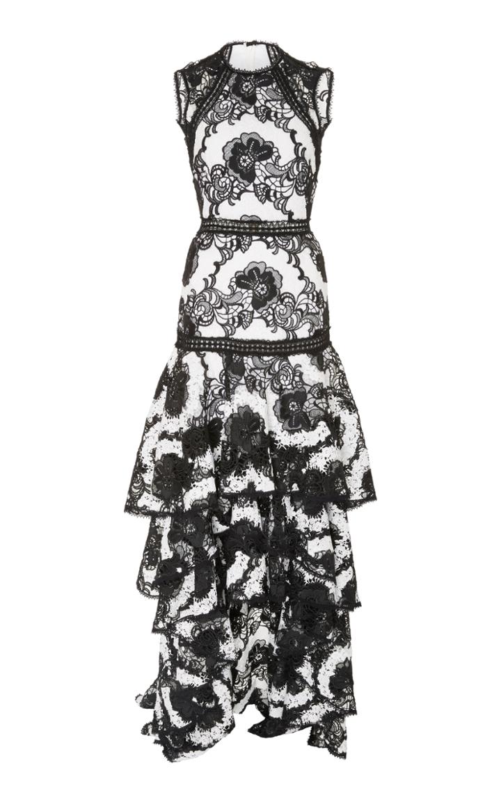 Alexis Rita Ruffled Lace Dress