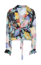 Attico Andrea Silk Georgette Bomber Printed Shirt