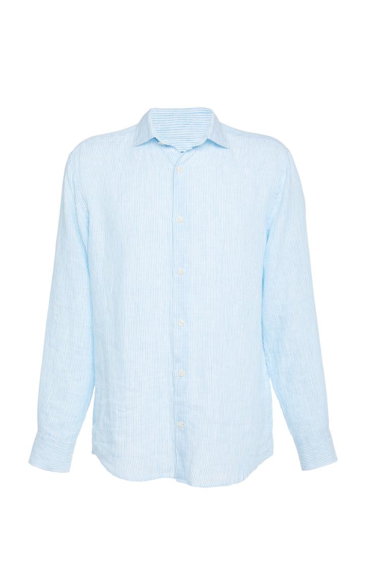 Frescobol Carioca Linen Button-up Shirt Size: L