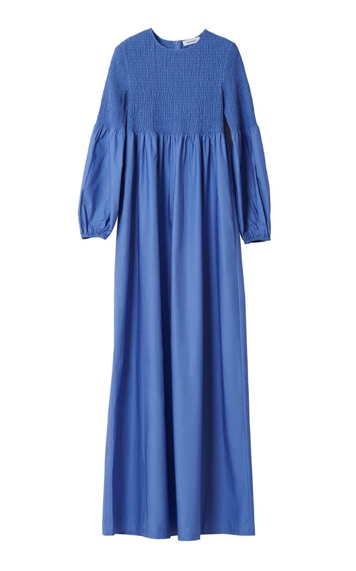 Moda Operandi Rodebjer Sandy Crisp Blouson Sleeve Smocked Maxi Dress Size: Xs