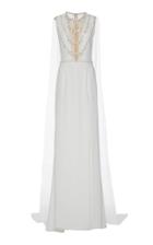 Georges Hobeika Crystal Embellished Cape Gown