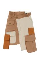Moda Operandi Monse Patch Pocket Two-tone Cotton-blend Skirt Size: 0