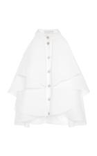 Caroline Constas Adrie High Neck Ruffle Blouse