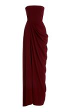 Alex Perry Exclusive Draped Crepe Strapless Gown