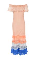 Jonathan Simkhai Ruffled Stretch-knit Stretch-cotton Dress
