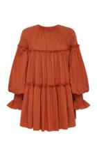 Moda Operandi Aje Tranquility Smocked Cotton Dress