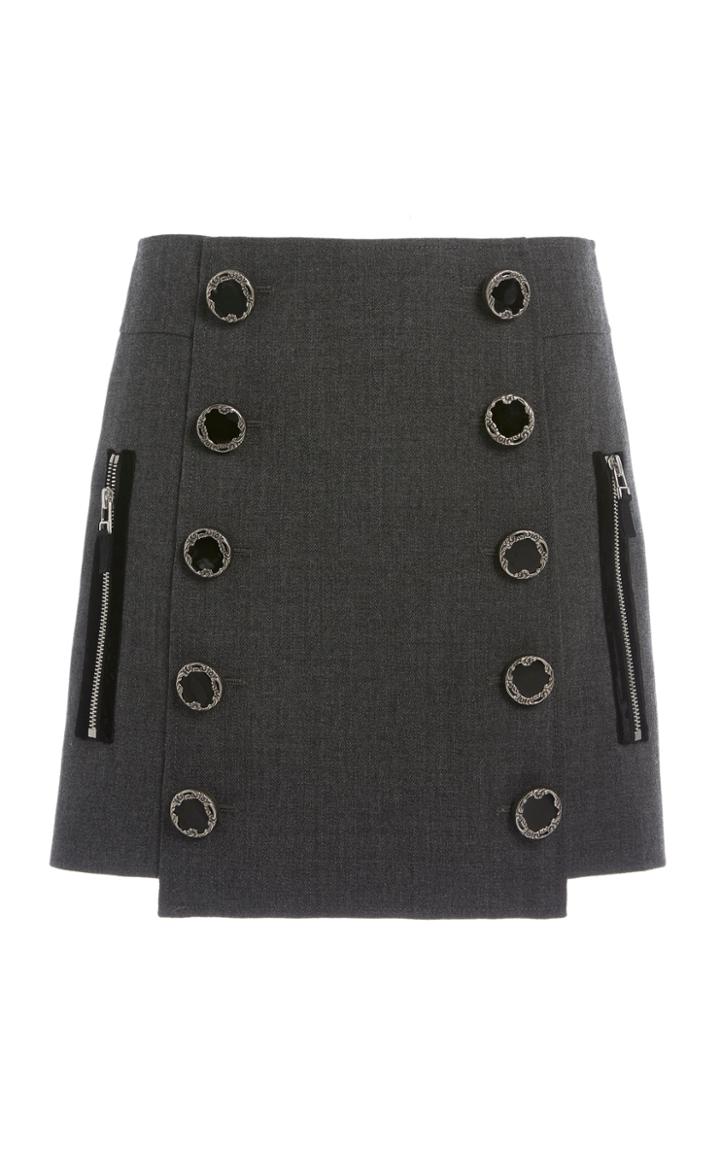 Moda Operandi Andrew Gn Double-breasted Wool Mini Skirt