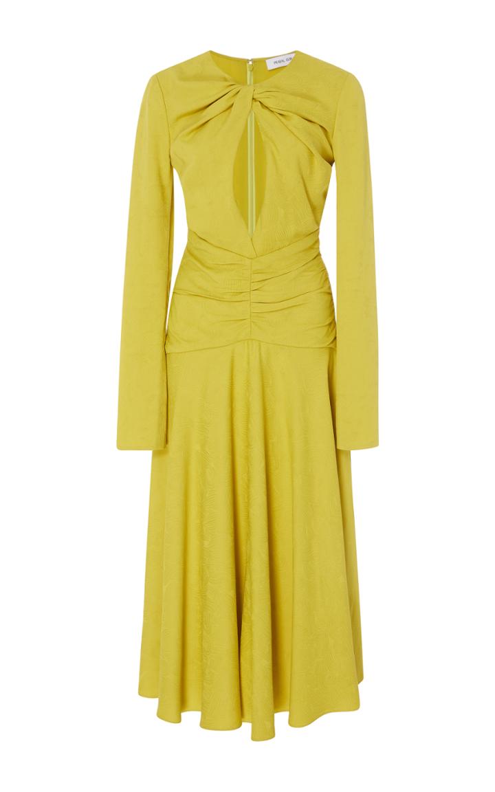 Prabal Gurung Long Sleeve Keyhole Midi Dress