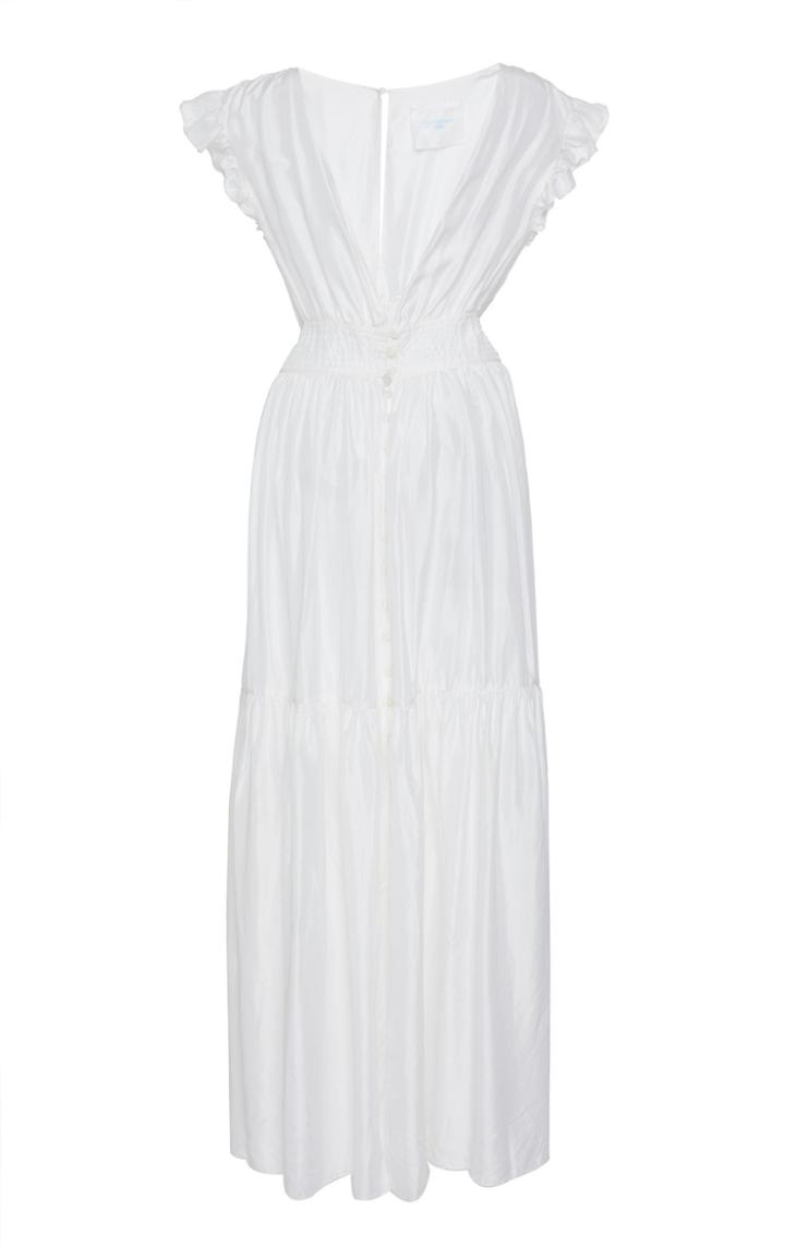 Loup Charmant Mayette Frilled Silk Maxi Dress
