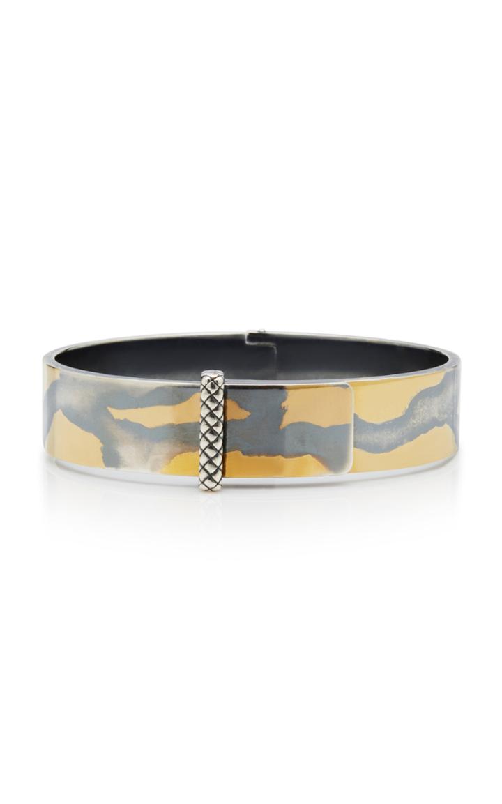 Bottega Veneta Rigid Silver Buckle Bracelet