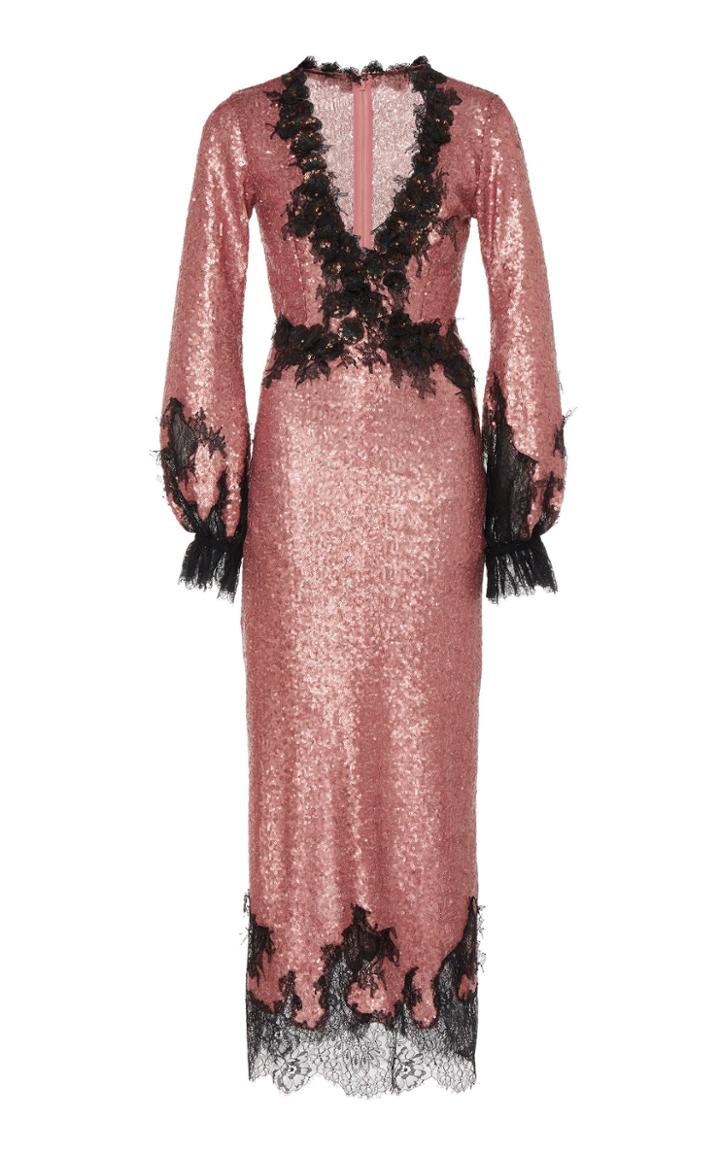 Costarellos Tea Length Embellished Dress