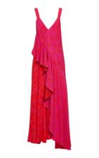 Amur Mika Asymmetric Ruffle Front Crepe Dress