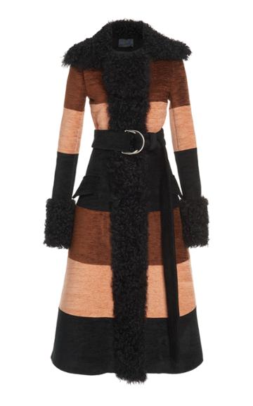 Proenza Schouler Velvet Stripe Long Coat
