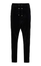 Balmain Velvet Sweatpants Without Pockets And Tied Belt
