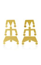 Paula Mendoza Wounam Medium Gold-plated Brass Earrings