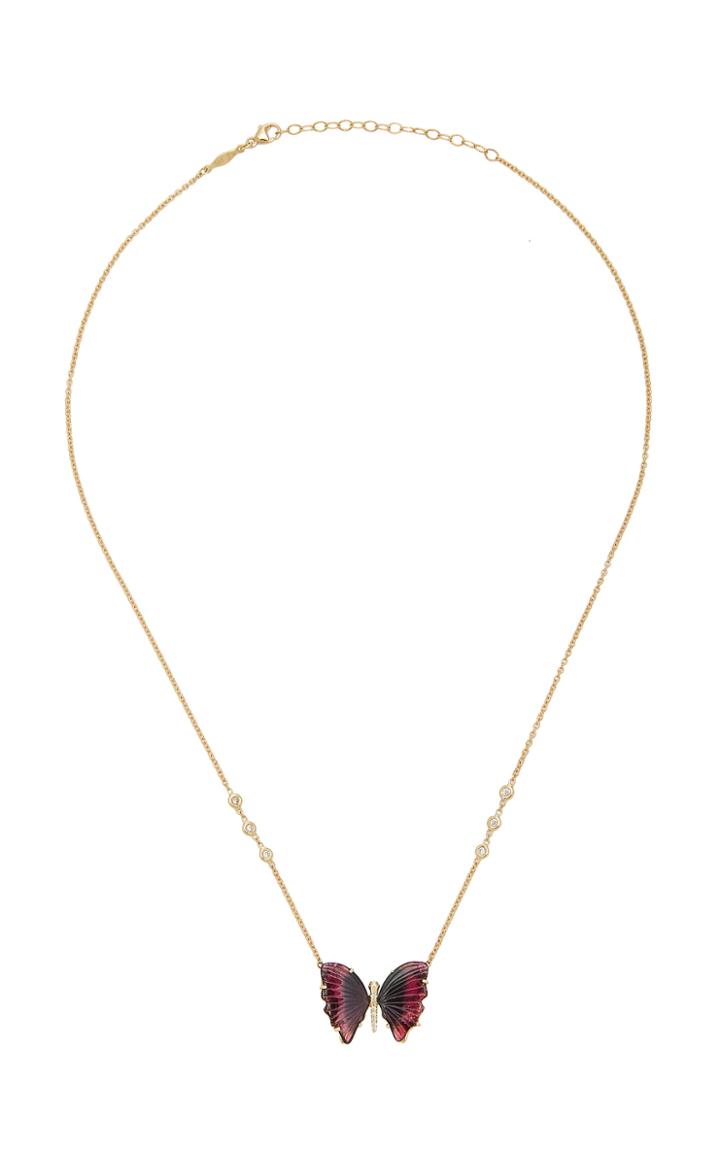 Jacquie Aiche Tourmaline Butterfly Necklace