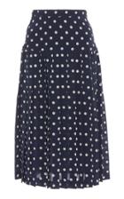 Alessandra Rich Polka Dot Silk Skirt