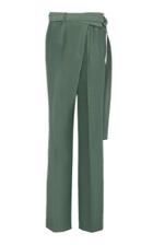 Moda Operandi Helmut Lang Wrap-front Wool-blend Straight-leg Pants Size: 0