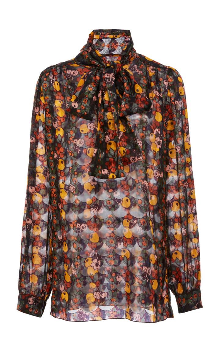 Anna Sui Fruits And Florals Ditsy Daze Blouse