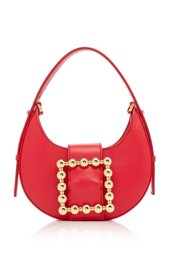 Les Petits Joueurs Cindy Mini Golden Buckle Leather Bag