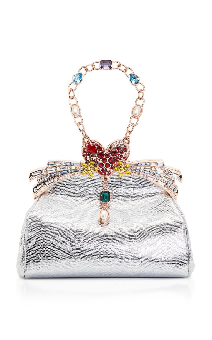 Ming Ray Metallic Celeste Clutch