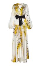 Silvia Tcherassi Felicity Tie-detailed Printed Silk-satin Maxi Dress