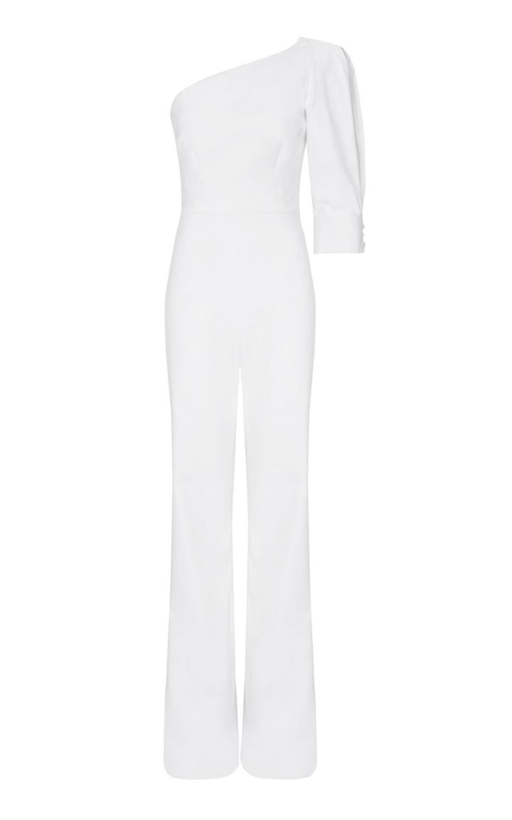 Moda Operandi Safiyaa Gia One-shoulder Wide-leg Jumpsuit