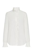 Frame Pleated Cotton-poplin Shirt