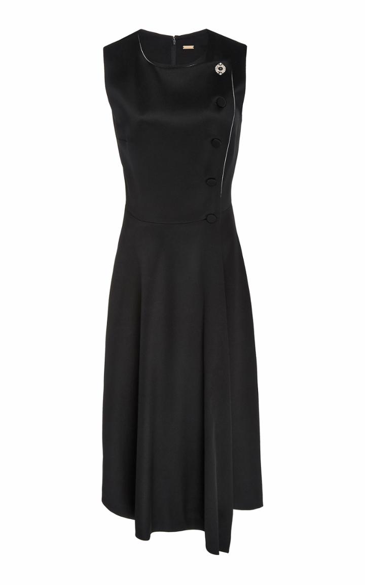 Adam Lippes Asymmetric Hem Satin Dress