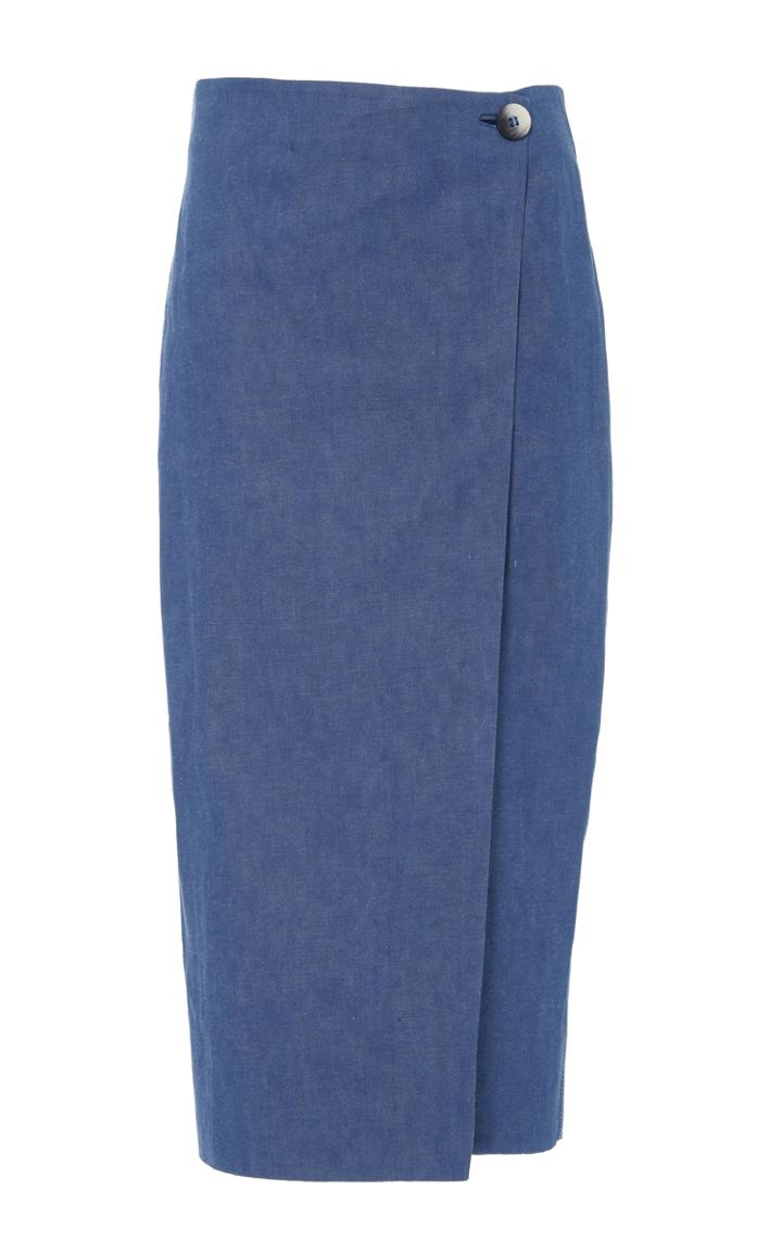Carolina Herrera Denim Midi Skirt
