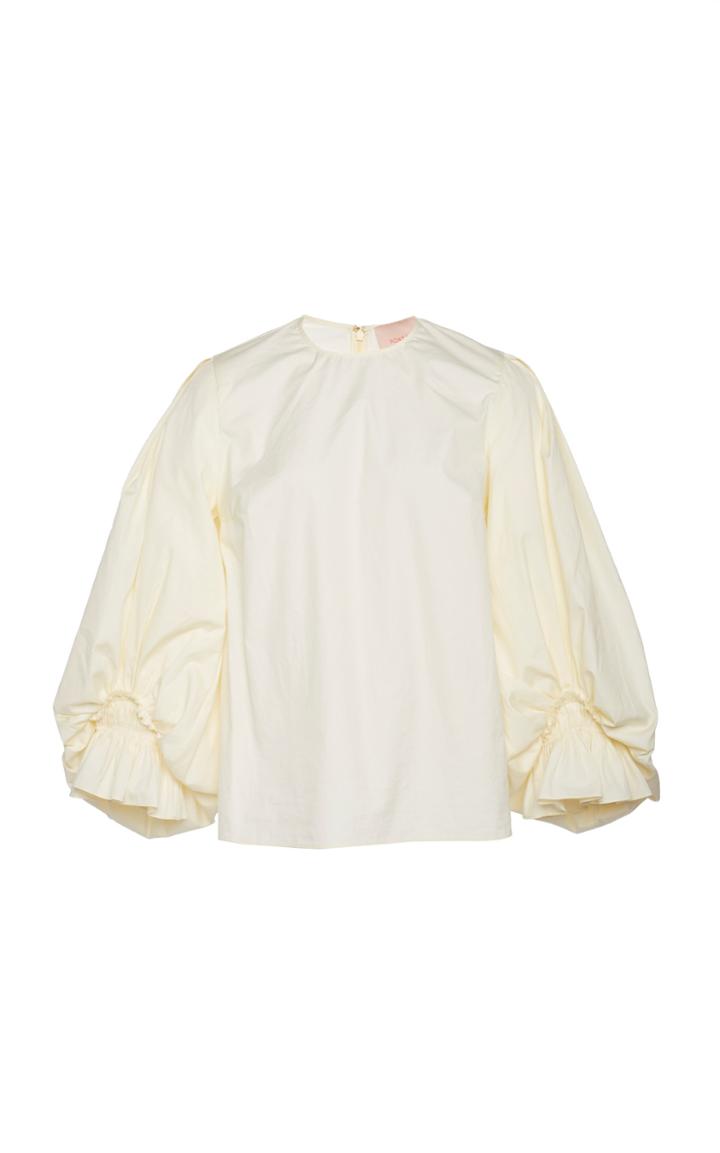 Roksanda Seya Puff Sleeve Cotton Top