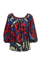 Moda Operandi La Doublej Paloma Floral-print Off-the-shoulder Silk Top Size: Xs