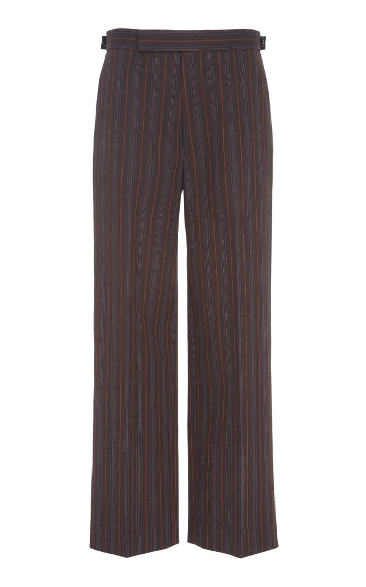 Marc Jacobs Striped Wool Straight-leg Pant