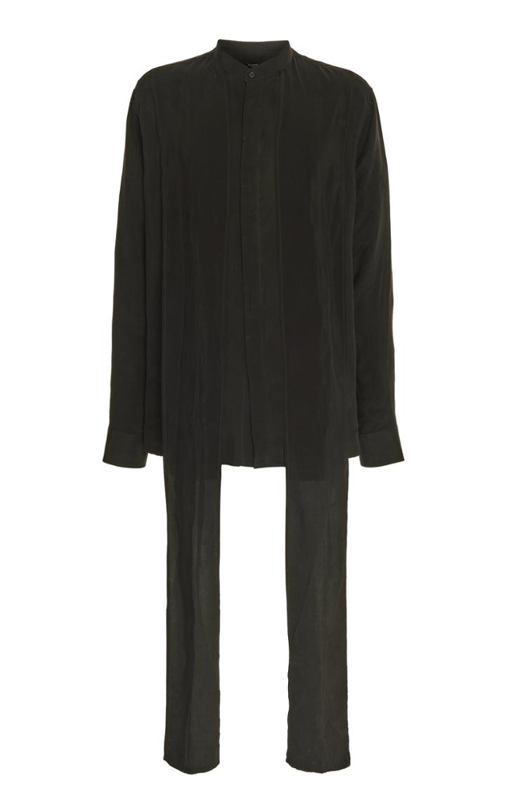 Moda Operandi Balmain Large Extra Bands Cupro Shirt