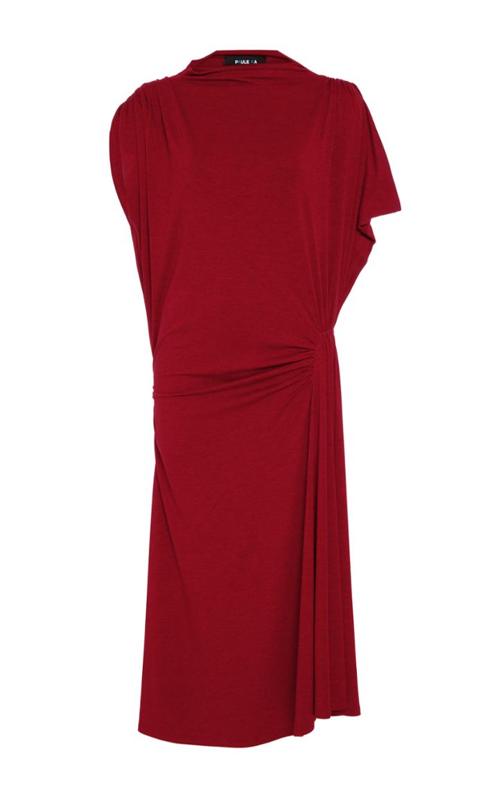 Paule Ka Viscose Jersey Asymmetrical Flared Dress