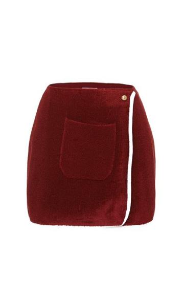 J.w. Anderson Burgundy Spongy Skirt Burgundy