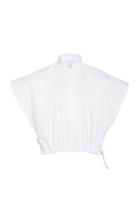 Piece Of White Pattie High-neck Sleeveless Crop Cotton Poplin Shirt