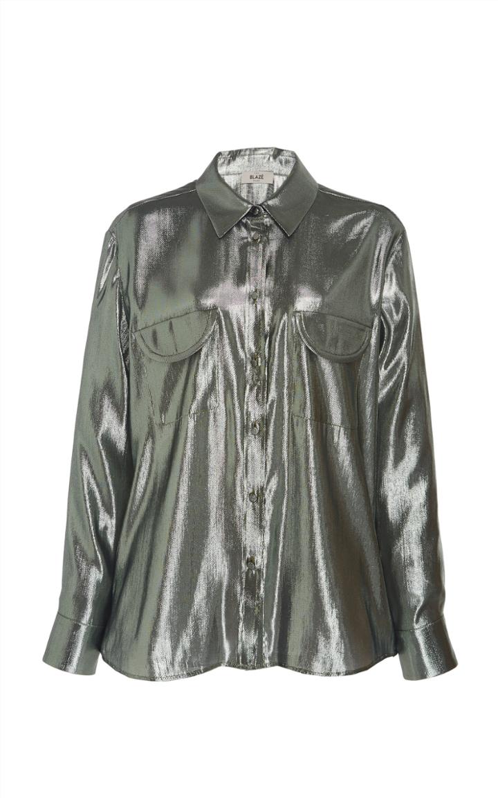Blaz Milano Jalil Metallic Lam Shirt