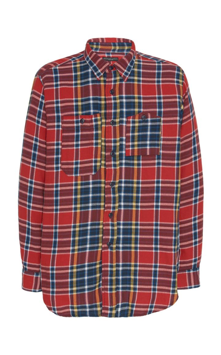 Engineered Garments Checked Cotton-flannel Shirt