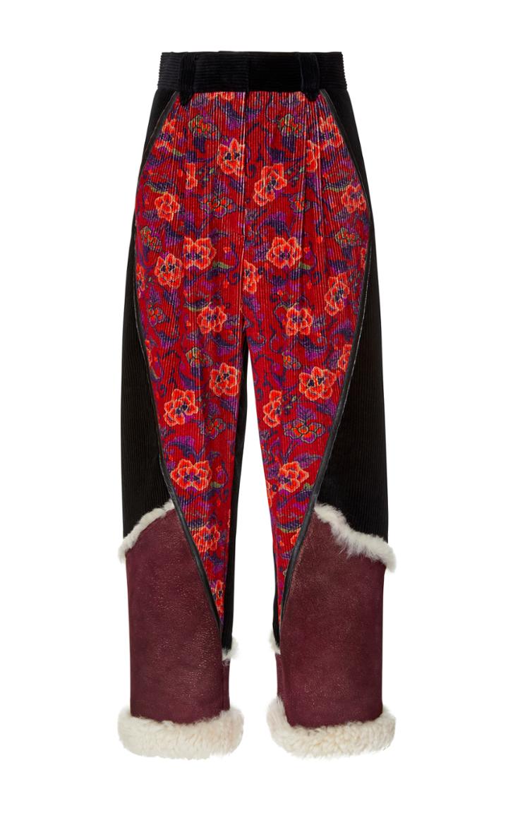 Etro Floral Corduroy Trousers