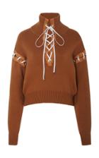 Adeam Lace Up Knit Sweater