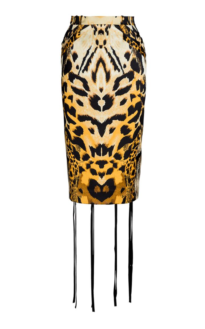 Moda Operandi Unttld Armetis Cotton-blend Leopard Skirt
