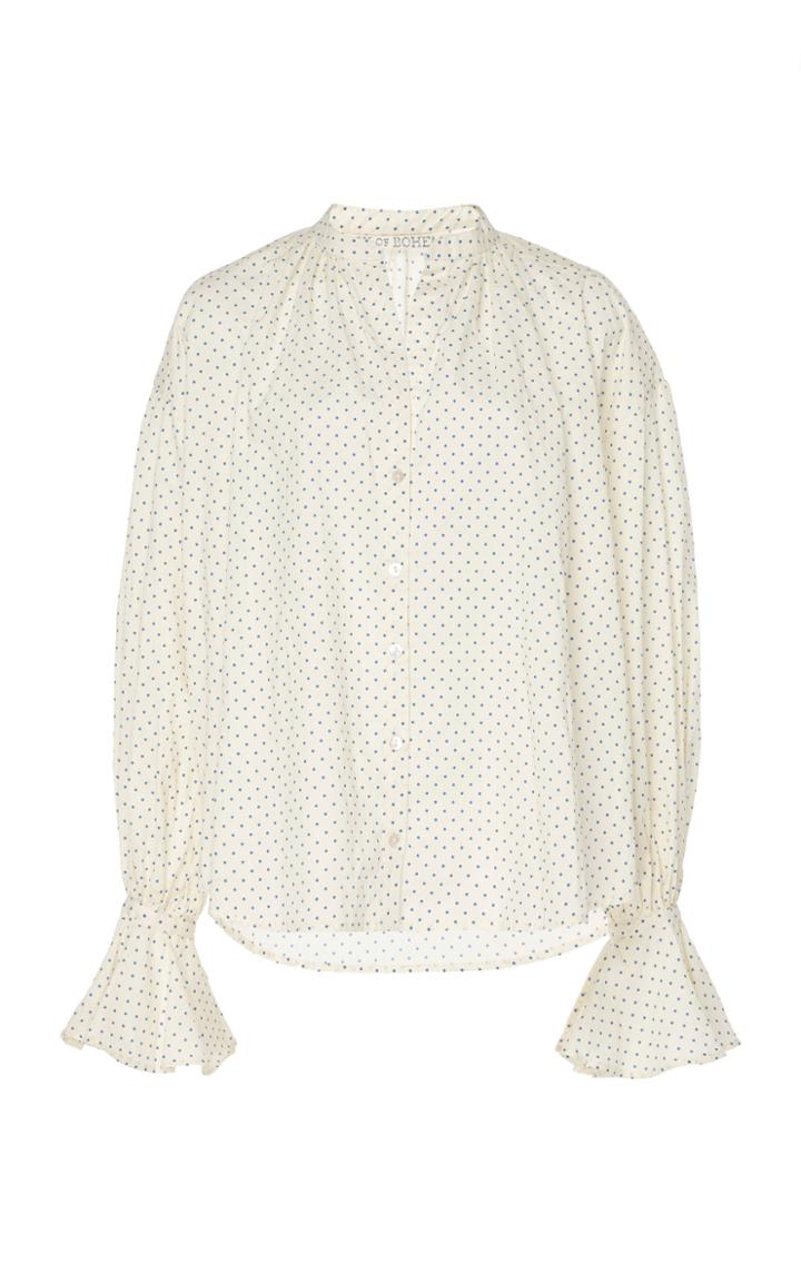 Alix Of Bohemia Limited Edition Charlotte Polka Dot Ruffle Sleeve Blouse