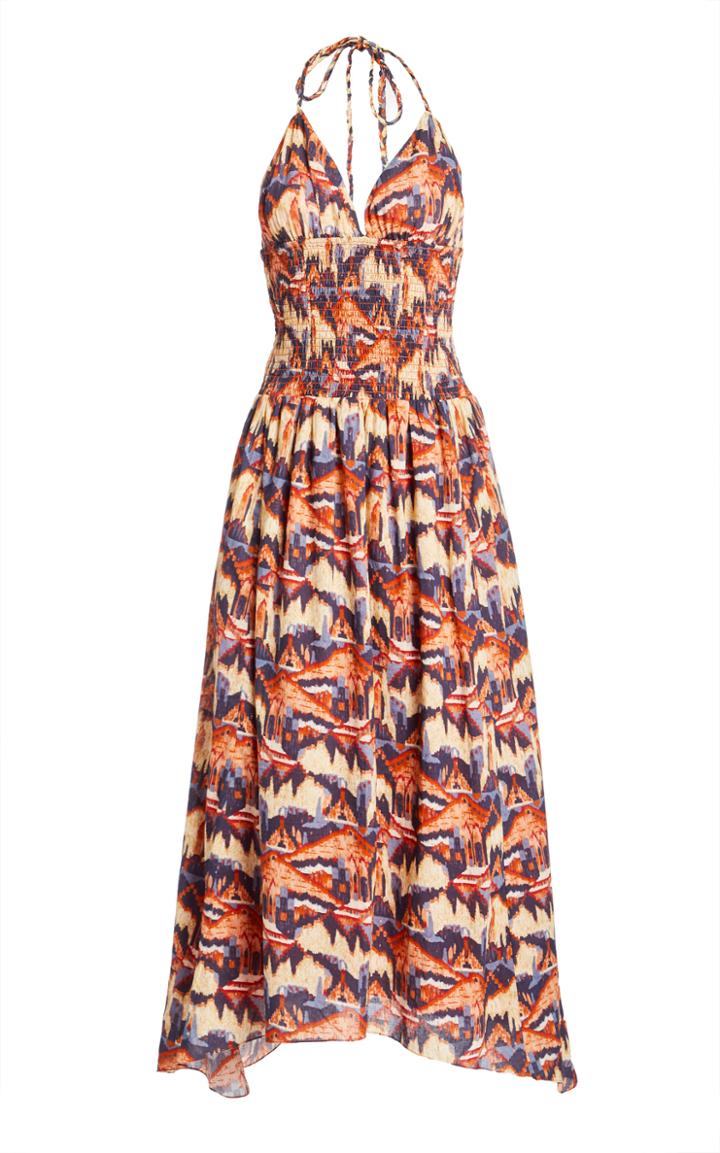 Moda Operandi Chufy Urpi Printed Metallic Cotton Voile Maxi Dress