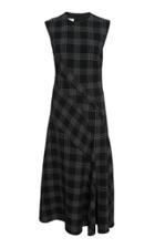 Cdric Charlier Plaid Wool-blend A-line Dress