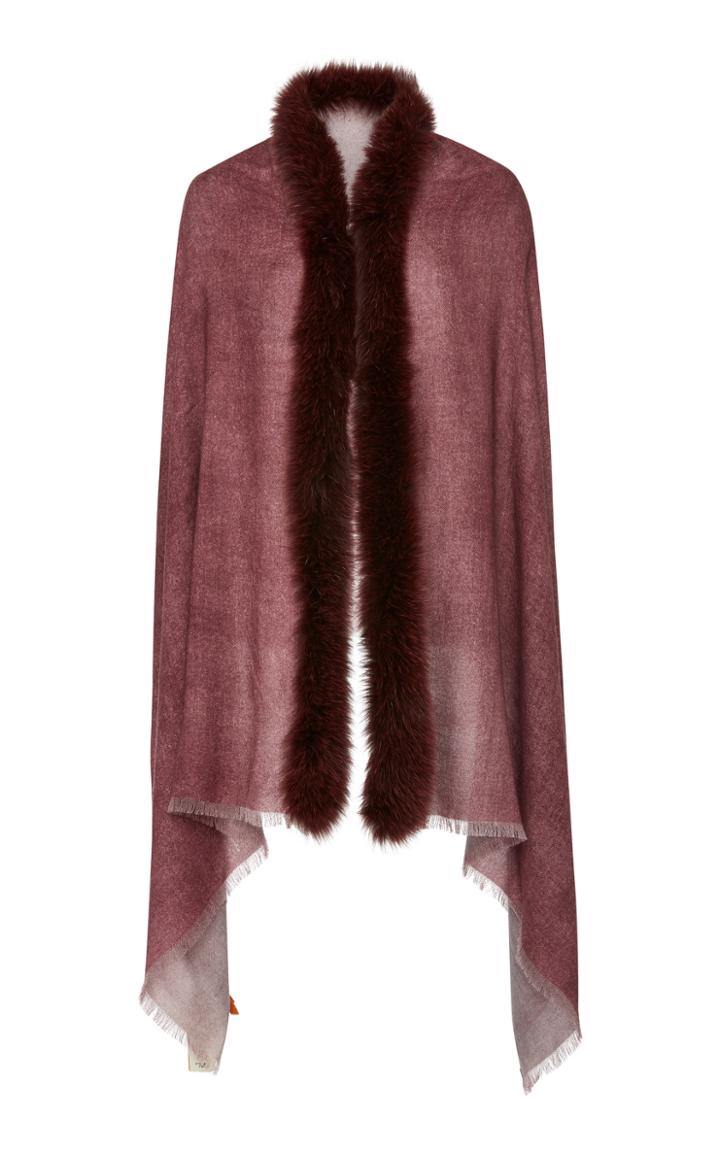 Ama Pure Wine Cape With Fox Trim
