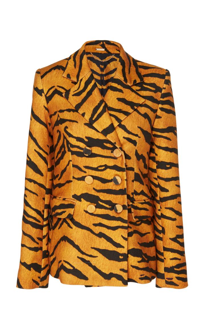 Adam Lippes Tiger Print Blazer