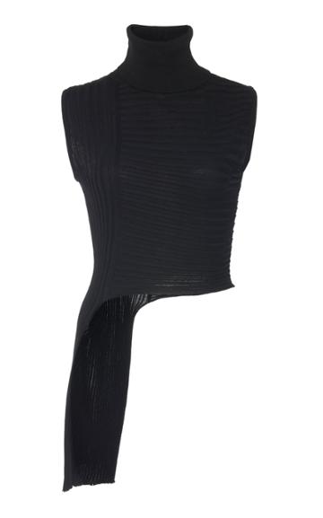 Boyarovskaya Asymmetrical Cotton Crop Top